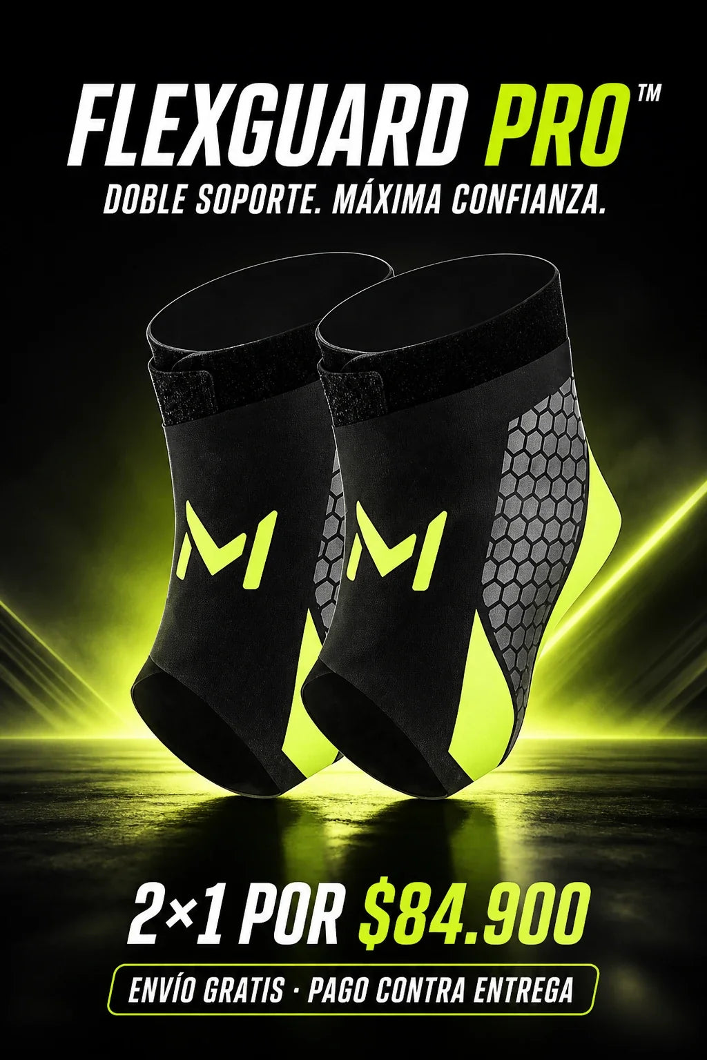 FlexGuard Pro - Tobilleras deportivas 2x1