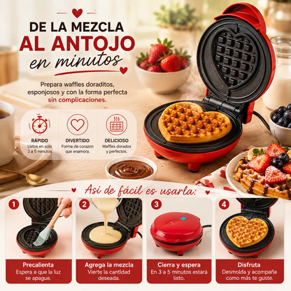 Experiencia de uso de la mini waflera corazón