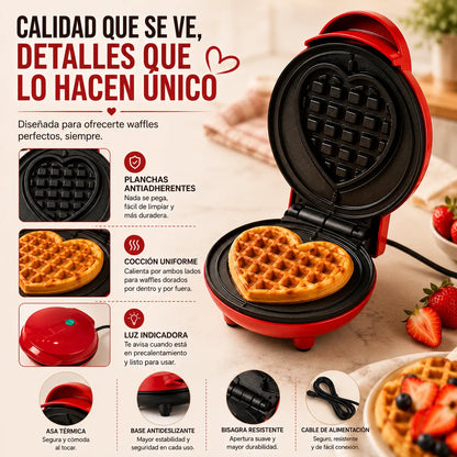 Calidad y detalles de la mini waflera corazón